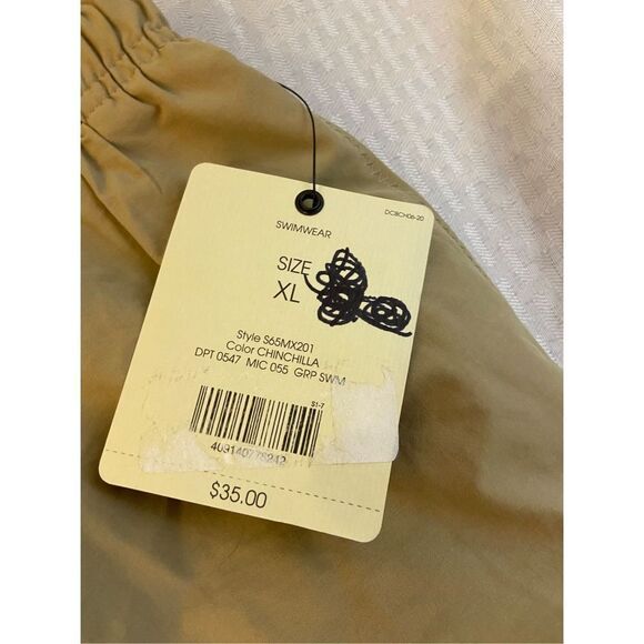 Cremieux Chinchilla color beachwear Mens Xl swim shorts NEW  rn#58909 - Picture 4 of 4